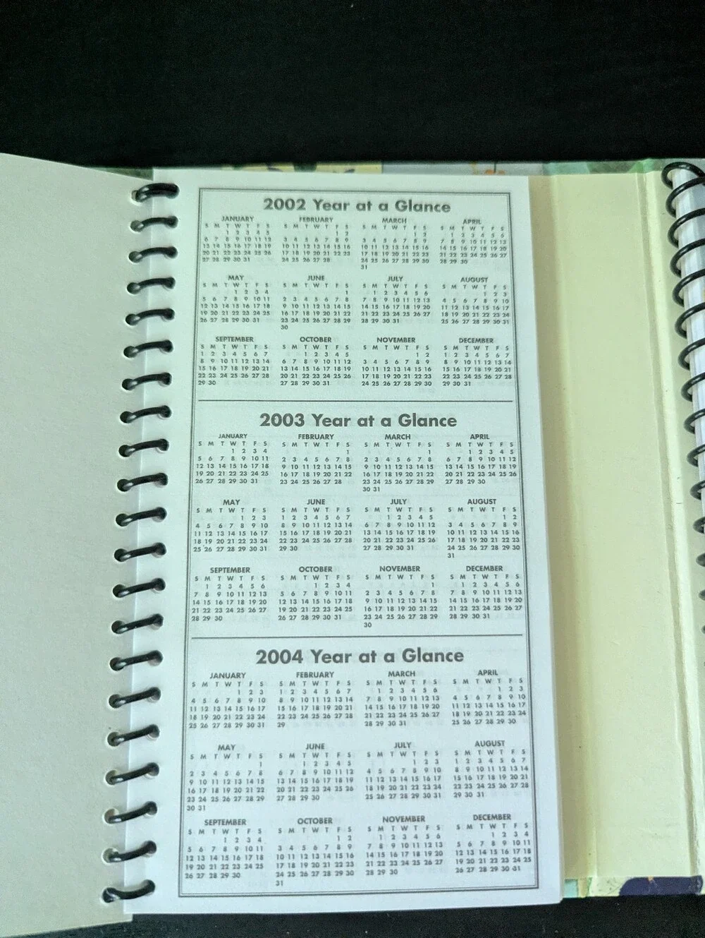 Y2K 2000s 2002 Compact Organizer/Day Planner Address Book Notes Floral Magnet